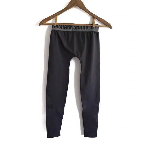 GYM SHARK NIP Black Leggings XS - Picture 4 of 6